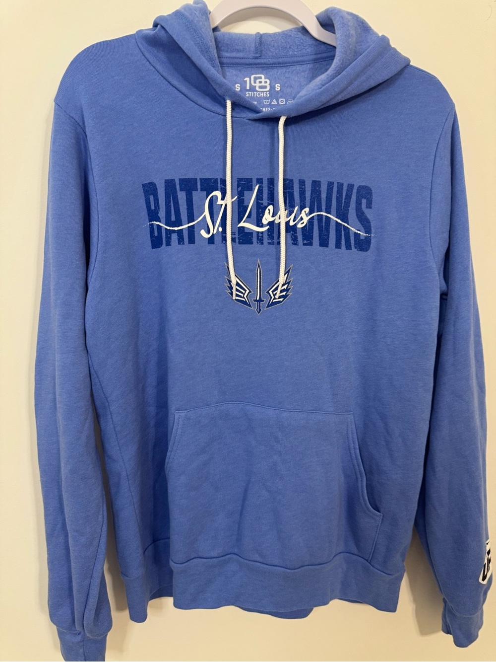 Stitches St. Louis Battlehawks Light Blue Pullover Hoodie